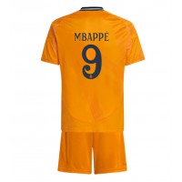 Real Madrid Kylian Mbappe #9 Auswärts Trikotsatz Kinder 2024-25 Kurzarm (+ Kurze Hosen)